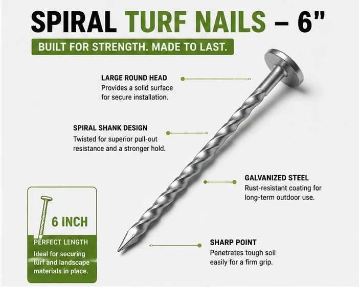 Turf Spikes 6” (Detail)